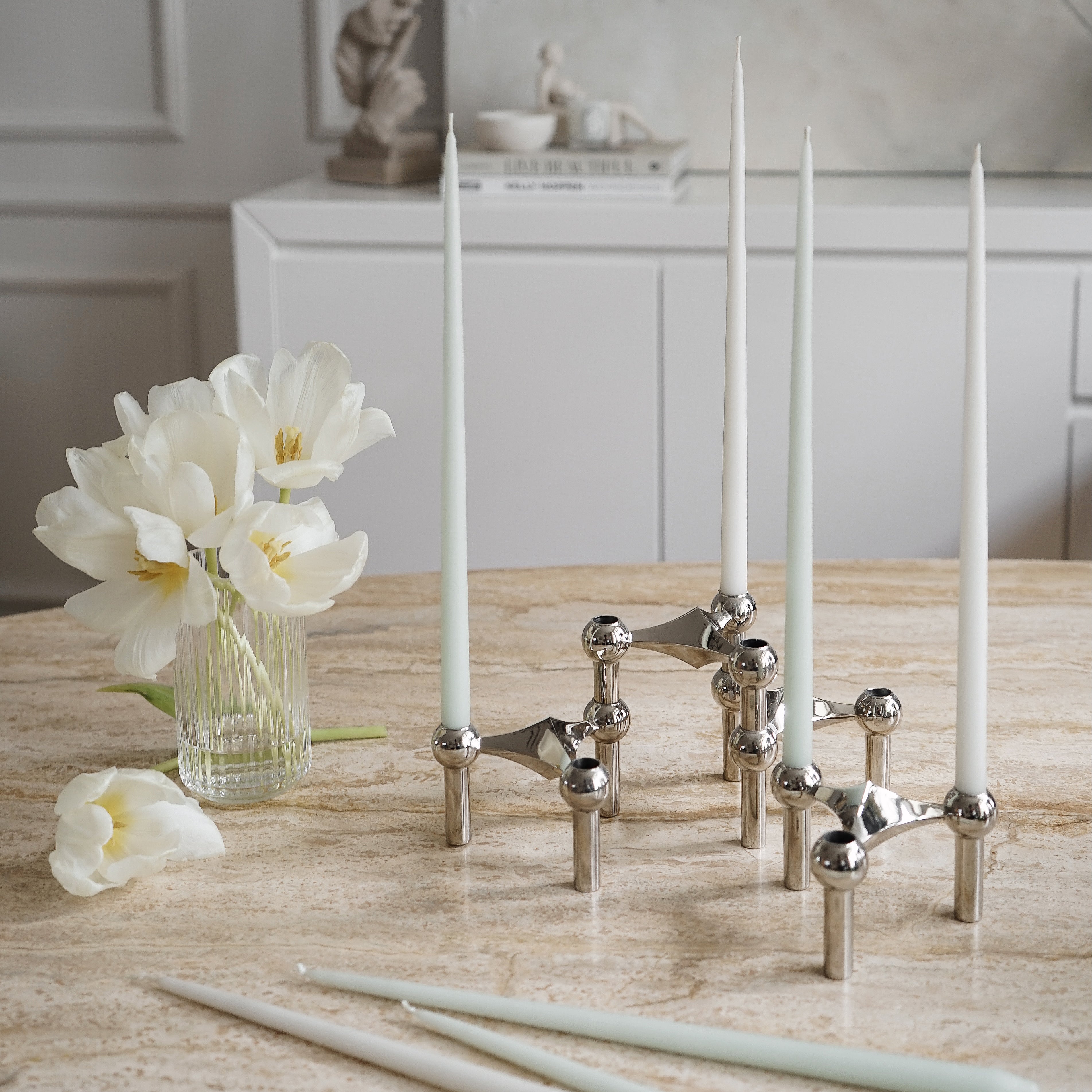 Stoff Nagel Taper Candle